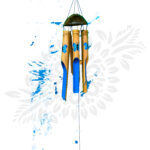 Balinese Wind Chime With Butterfly Motif Airbrush
