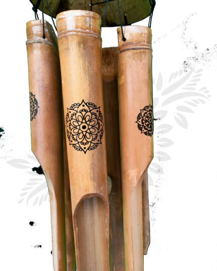 Balinese Wind Chime With Mandala Motif - view 2