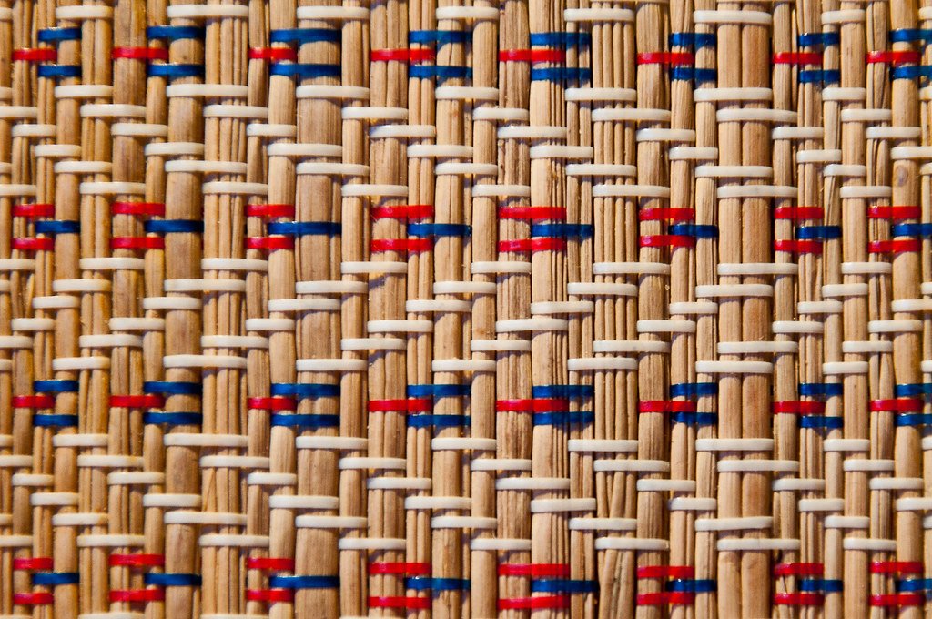 Close-up of a hand weave