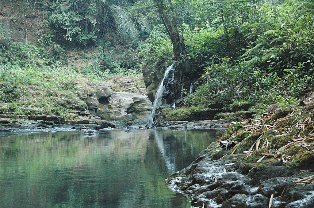 A jungle waterfall in Bali (illustrative)