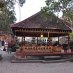 Balinese temple pavilion and garden