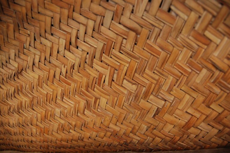 Woven bamboo texture